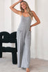 Loose Fit Side Pockets Spaghetti Strap Wide Leg Jumpsuit
